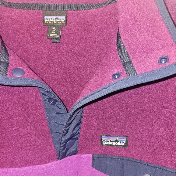 Patagonia Synchilla  Kids Sweatshirt in Burgundy and Purple - Picture 3 of 5